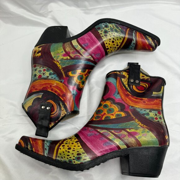 Vintage Nomad Footwear Multi-Color Western Cowboy Style Rain Boots Size 9 - Picture 7 of 8
